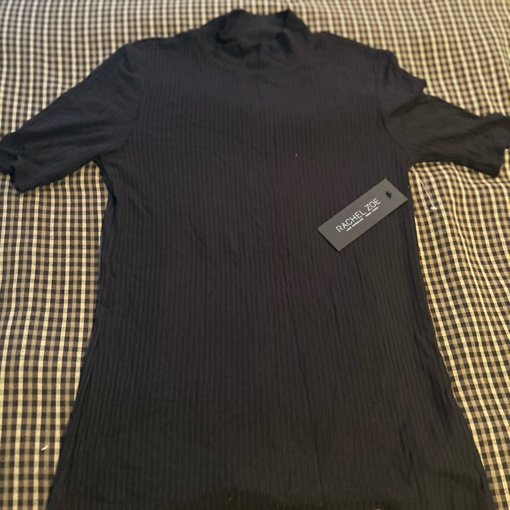New with Tag! Rachel Zoe mock short sleeve shirt. Small
